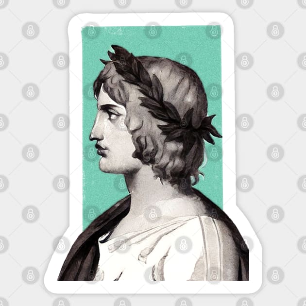 Roman Poet Virgil illustration Sticker by Litstoy 